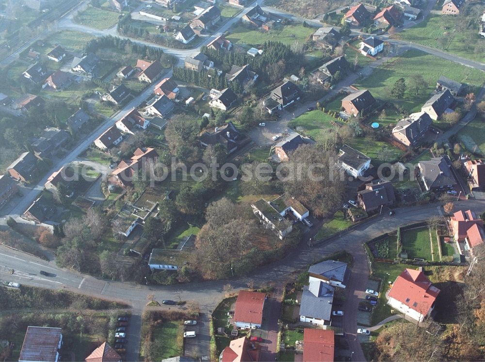 Ibbenbüren from the bird's eye view: Single-family residential area of settlement on Nordstrasse in the district Schafberg in Ibbenbueren in the state North Rhine-Westphalia, Germany