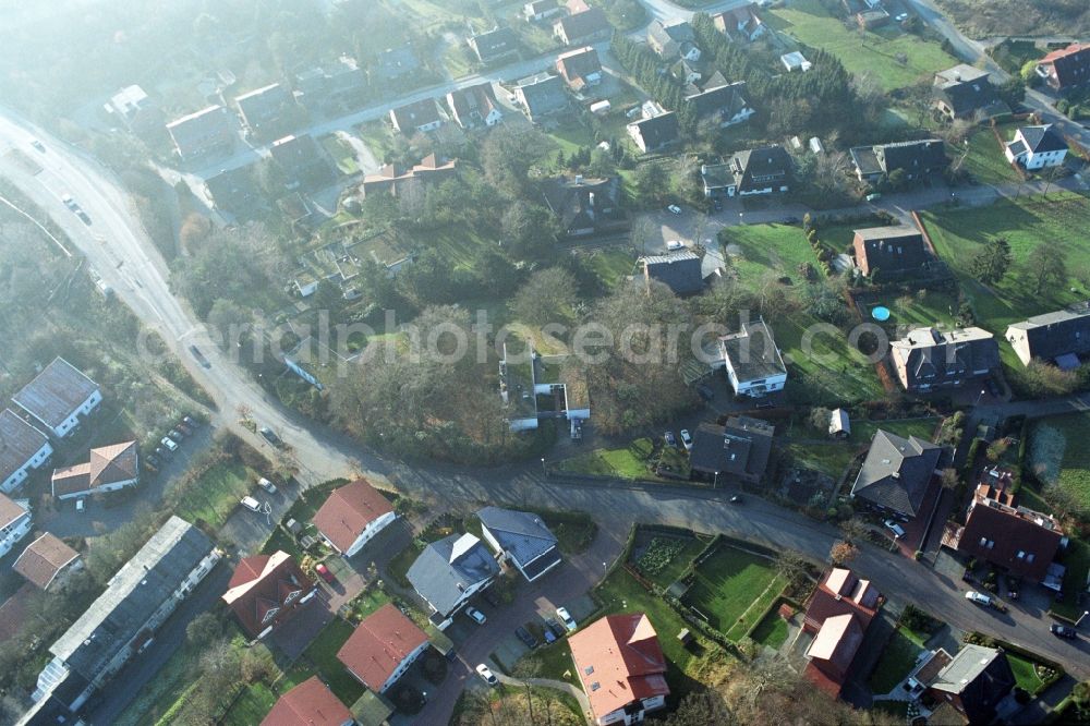 Ibbenbüren from the bird's eye view: Single-family residential area of settlement on Nordstrasse in the district Schafberg in Ibbenbueren in the state North Rhine-Westphalia, Germany