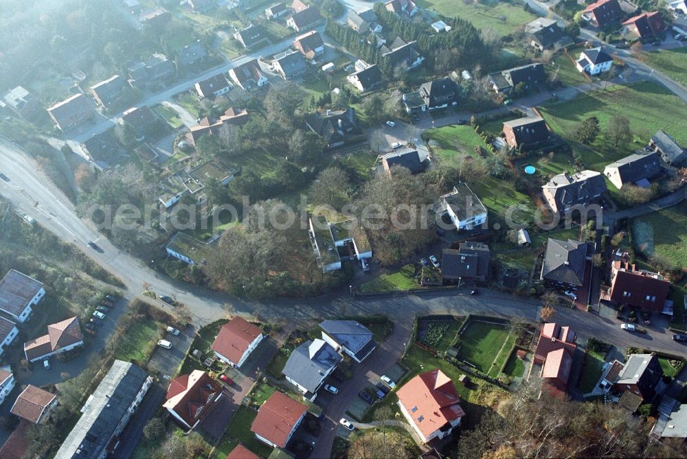 Aerial image Ibbenbüren - Single-family residential area of settlement on Nordstrasse in the district Schafberg in Ibbenbueren in the state North Rhine-Westphalia, Germany