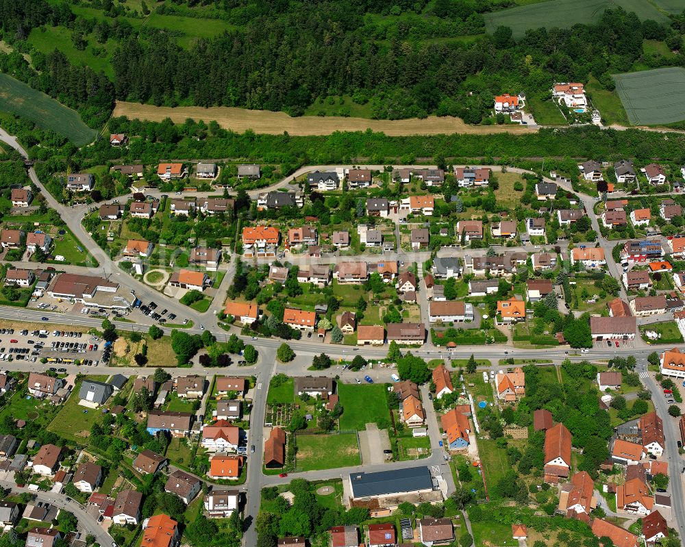 Aerial photograph Ostelsheim - Single-family residential area of settlement in Ostelsheim in the state Baden-Wuerttemberg, Germany