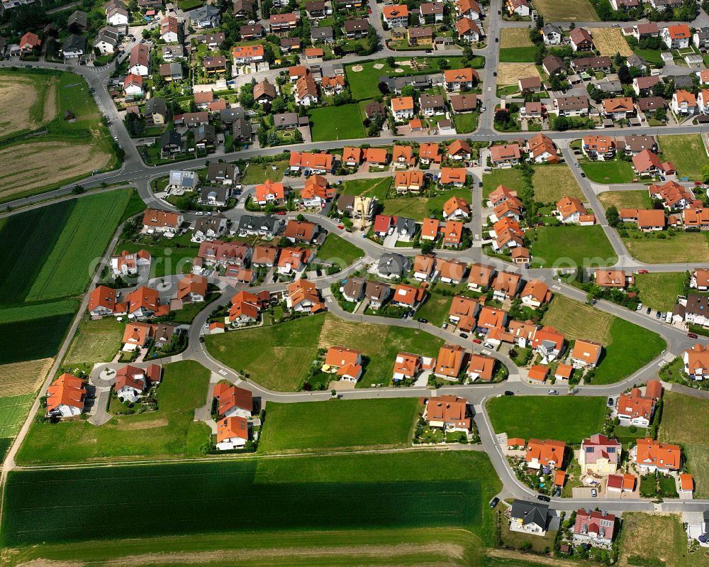 Aerial photograph Ottenbronn - Single-family residential area of settlement in Ottenbronn in the state Baden-Wuerttemberg, Germany