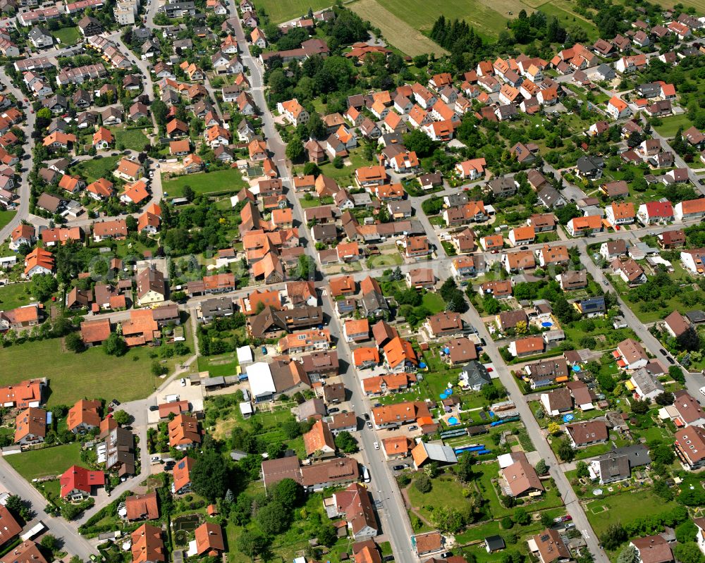 Ottenbronn from the bird's eye view: Single-family residential area of settlement in Ottenbronn in the state Baden-Wuerttemberg, Germany