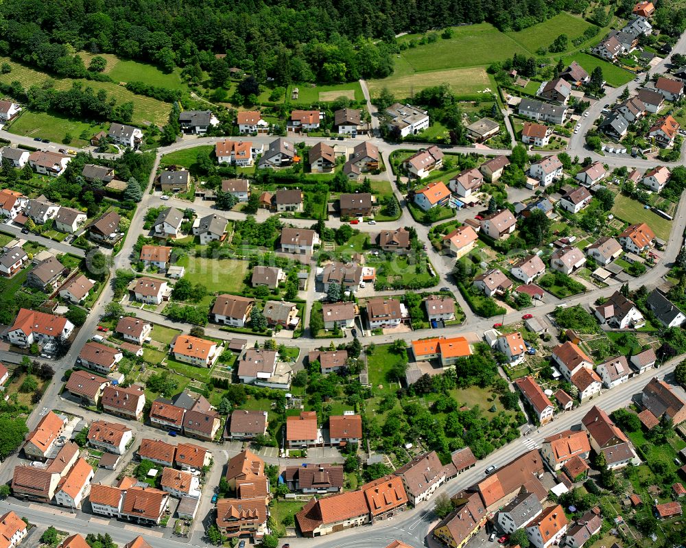 Aerial image Ottenbronn - Single-family residential area of settlement in Ottenbronn in the state Baden-Wuerttemberg, Germany