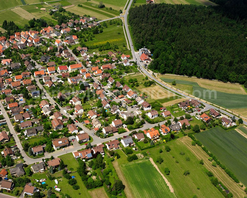 Ottenbronn from the bird's eye view: Single-family residential area of settlement in Ottenbronn in the state Baden-Wuerttemberg, Germany