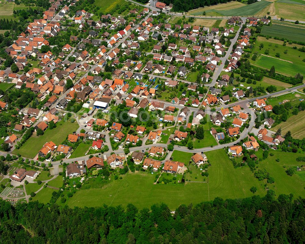 Aerial image Ottenbronn - Single-family residential area of settlement in Ottenbronn in the state Baden-Wuerttemberg, Germany