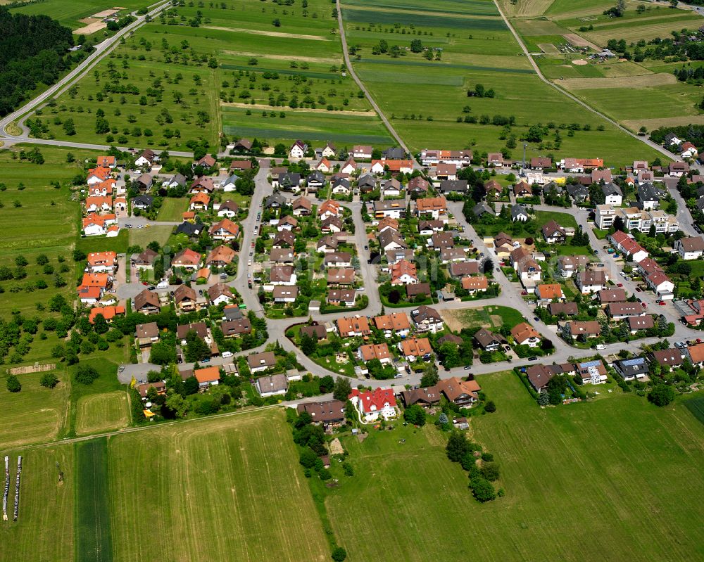 Ottenbronn from the bird's eye view: Single-family residential area of settlement in Ottenbronn in the state Baden-Wuerttemberg, Germany