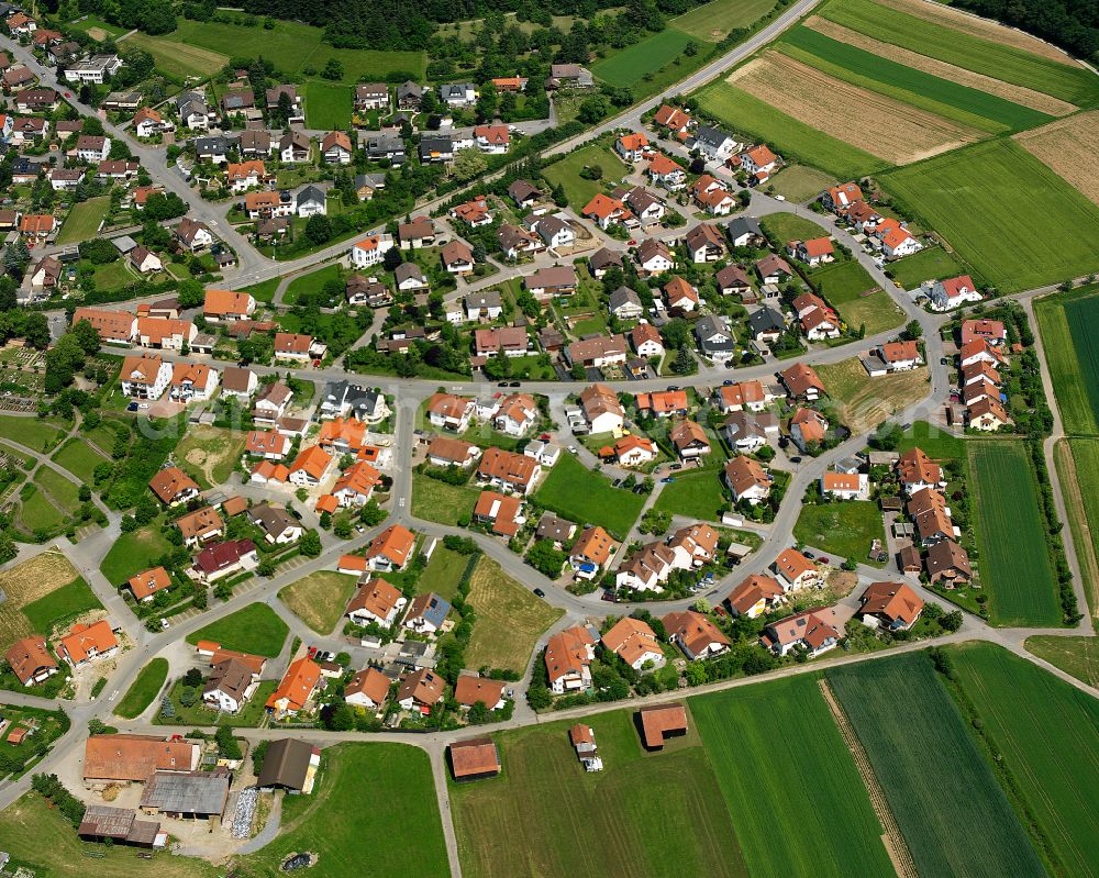 Aerial photograph Ottenbronn - Single-family residential area of settlement in Ottenbronn in the state Baden-Wuerttemberg, Germany