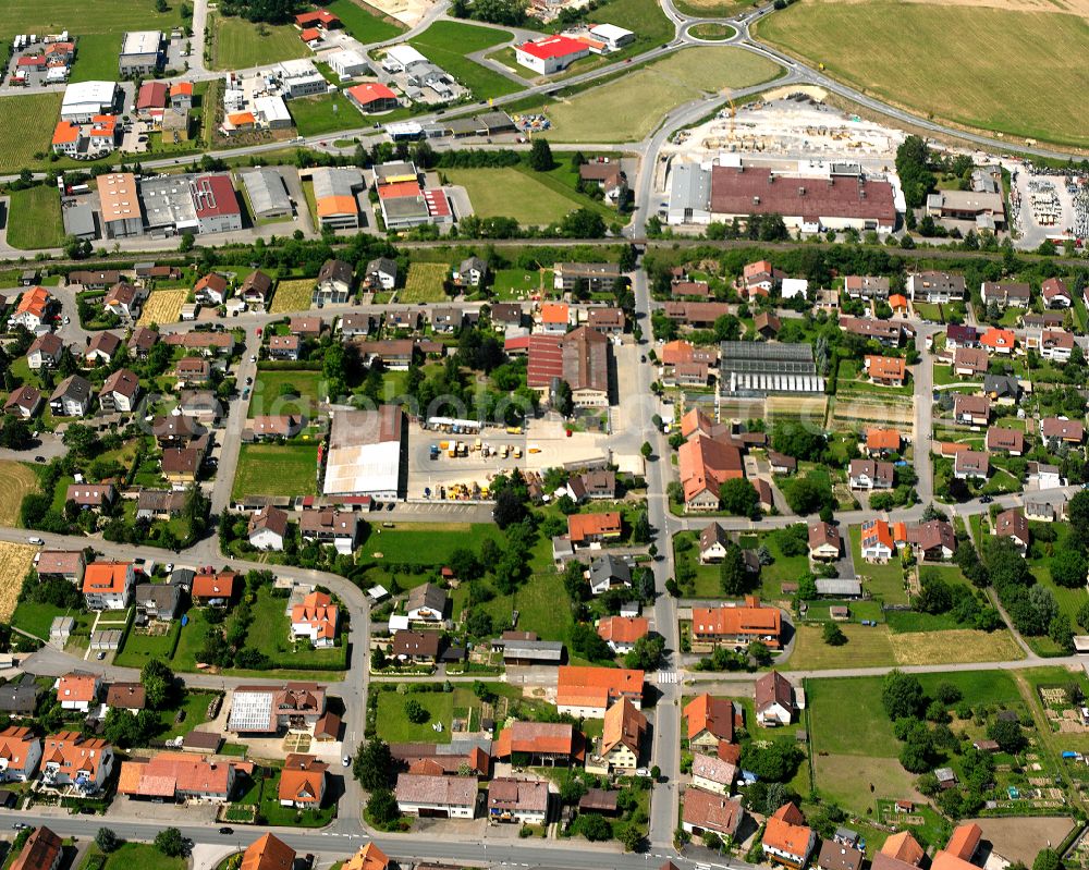 Ottenbronn from above - Single-family residential area of settlement in Ottenbronn in the state Baden-Wuerttemberg, Germany