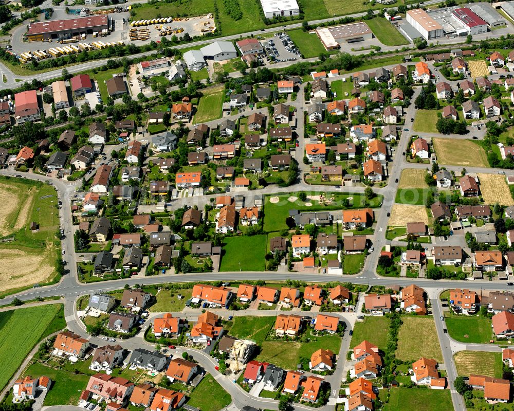 Ottenbronn from the bird's eye view: Single-family residential area of settlement in Ottenbronn in the state Baden-Wuerttemberg, Germany