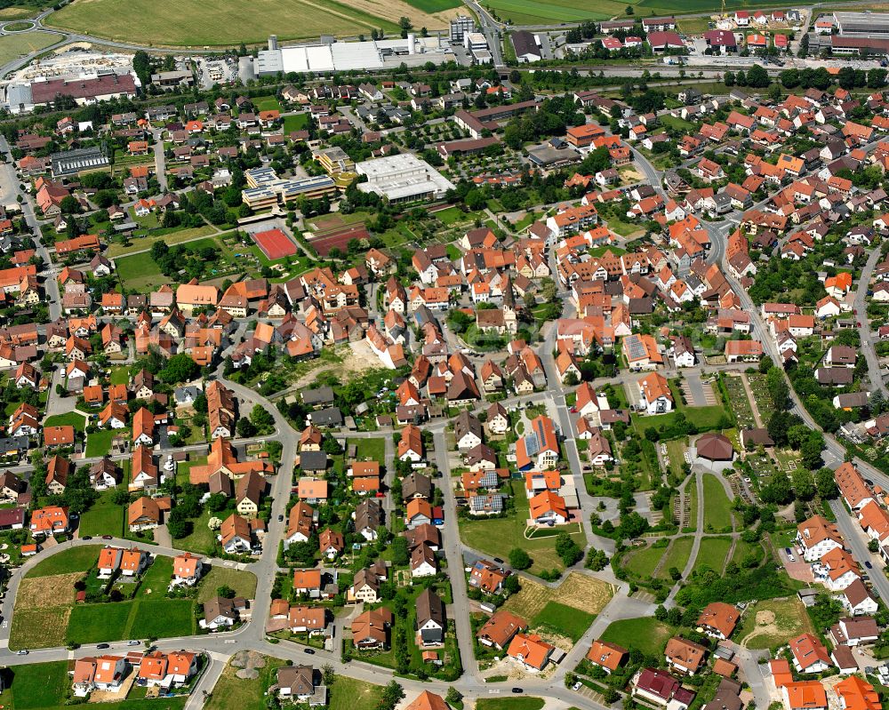 Aerial image Ottenbronn - Single-family residential area of settlement in Ottenbronn in the state Baden-Wuerttemberg, Germany