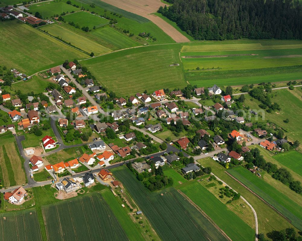 Ottenbronn from the bird's eye view: Single-family residential area of settlement in Ottenbronn in the state Baden-Wuerttemberg, Germany