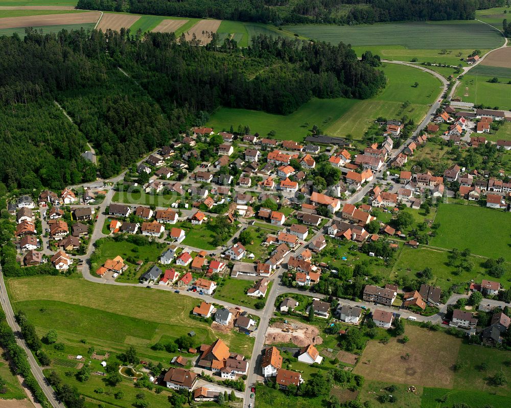 Aerial image Ottenbronn - Single-family residential area of settlement in Ottenbronn in the state Baden-Wuerttemberg, Germany