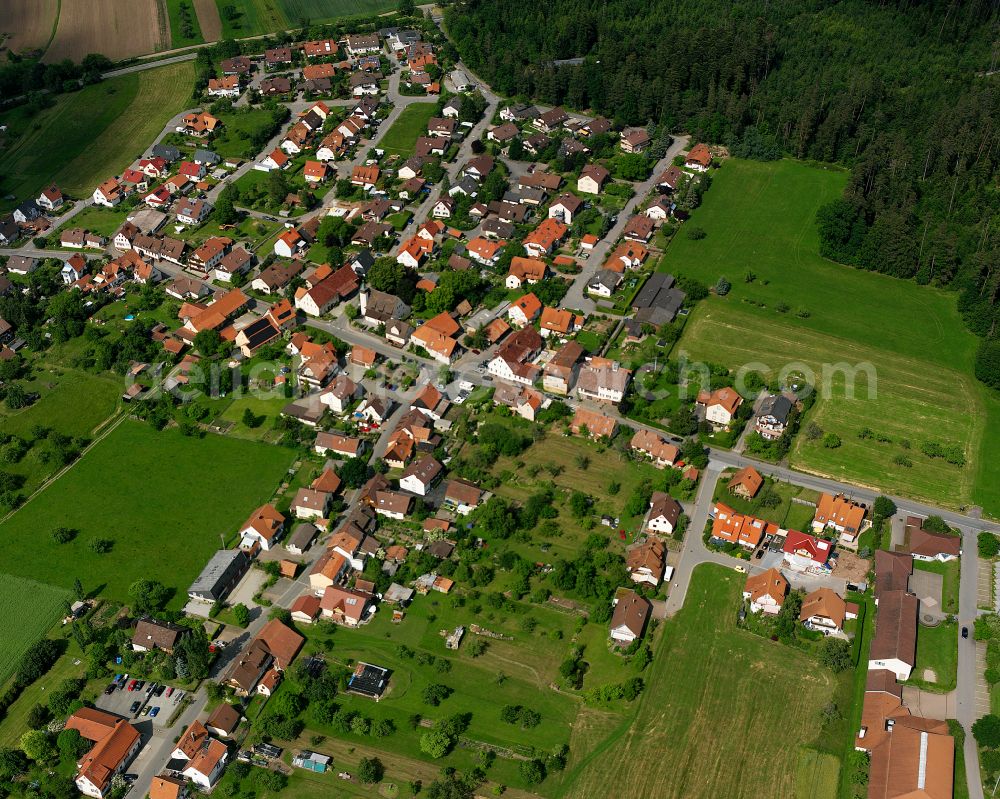 Aerial photograph Ottenbronn - Single-family residential area of settlement in Ottenbronn in the state Baden-Wuerttemberg, Germany