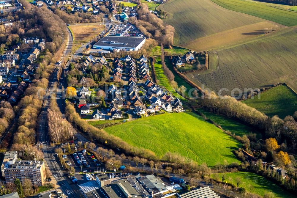 Heiligenhaus from above - Single-family residential area of settlement Otterbeckstrasse - Tersteegenstrasse in Heiligenhaus in the state North Rhine-Westphalia, Germany