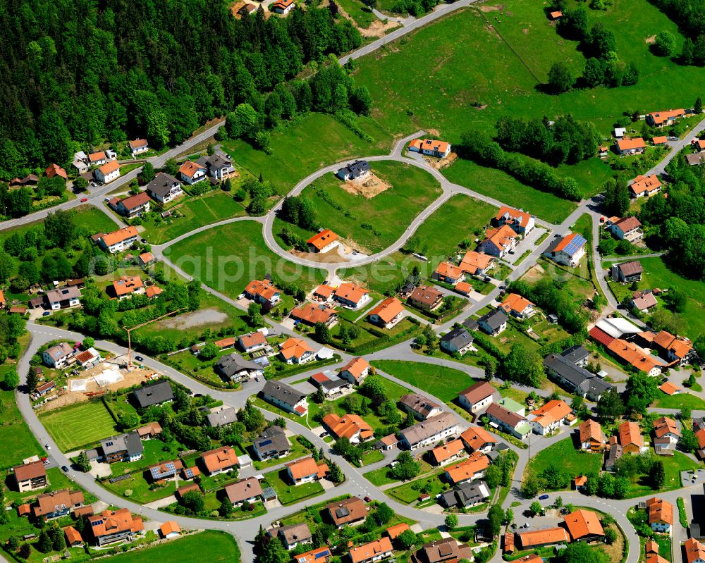 Palmberg from above - Single-family residential area of settlement in Palmberg in the state Bavaria, Germany