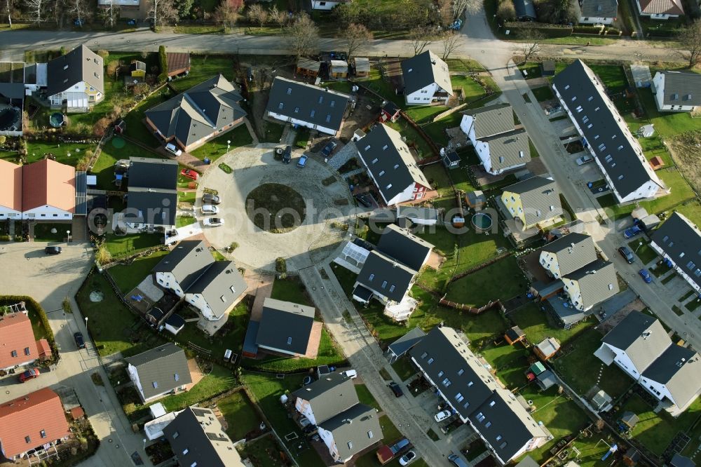 Aerial image Panketal - Single-family residential area of settlement Loecknitzstrasse in Panketal in the state Brandenburg