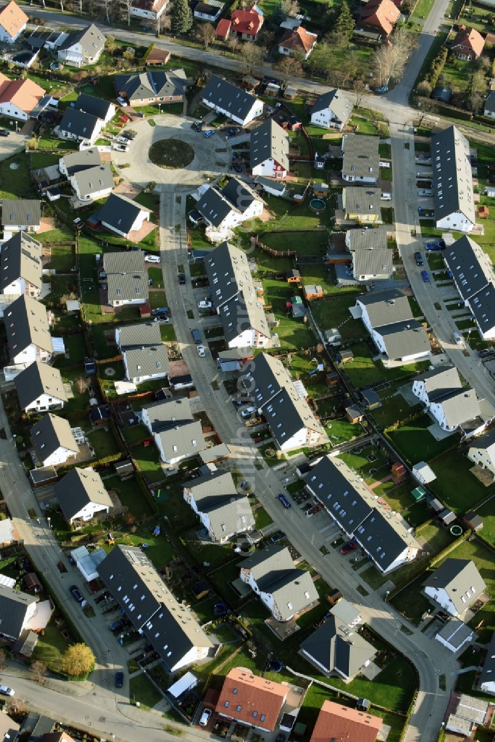 Aerial photograph Panketal - Single-family residential area of settlement Loecknitzstrasse in Panketal in the state Brandenburg