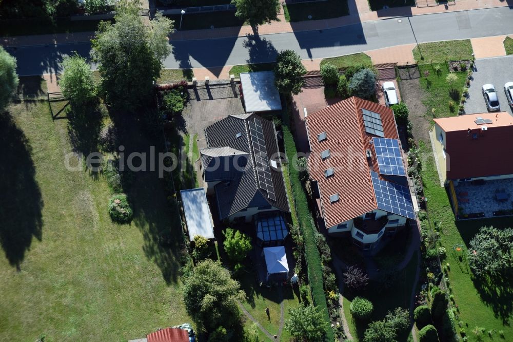 Aerial photograph Panketal - Single-family residential area of settlement Birkholzer Weg - Platanenweg in Panketal in the state Brandenburg