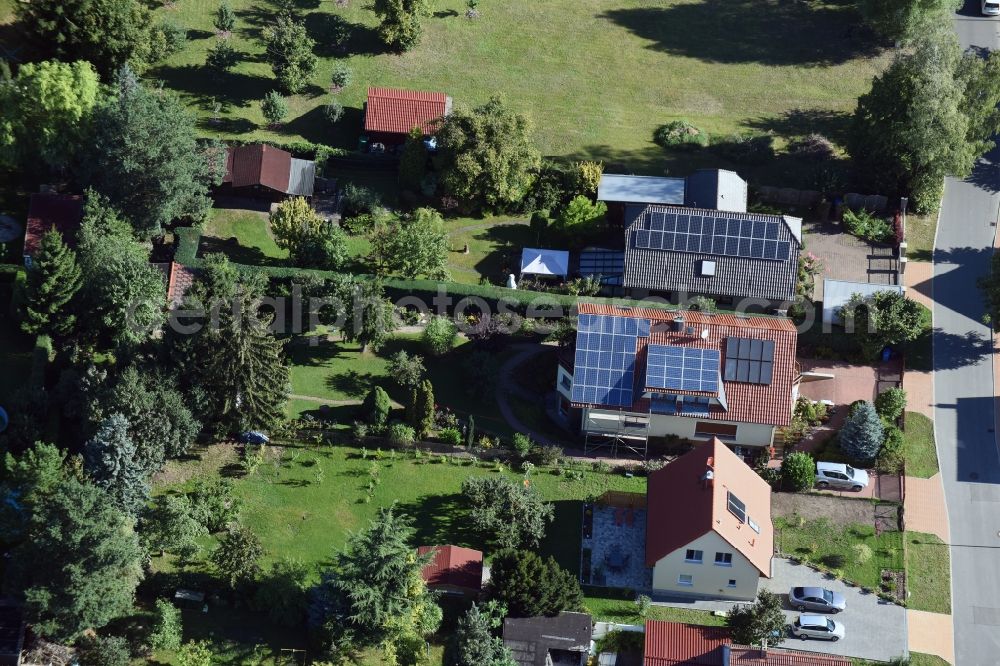 Aerial photograph Panketal - Single-family residential area of settlement Birkholzer Weg - Platanenweg in Panketal in the state Brandenburg