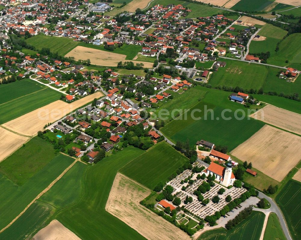 Aerial image Panzing - Single-family residential area of settlement in Panzing in the state Bavaria, Germany