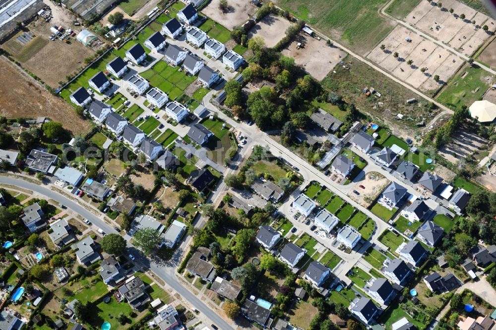 Aerial photograph Berlin - Single-family residential area of settlement on Pfauenkehre in the district Rudow in Berlin, Germany