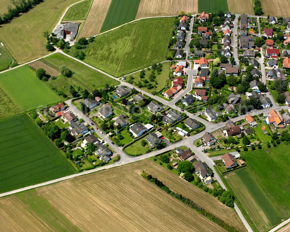 Aerial image Querbach - Single-family residential area of settlement in Querbach in the state Baden-Wuerttemberg, Germany