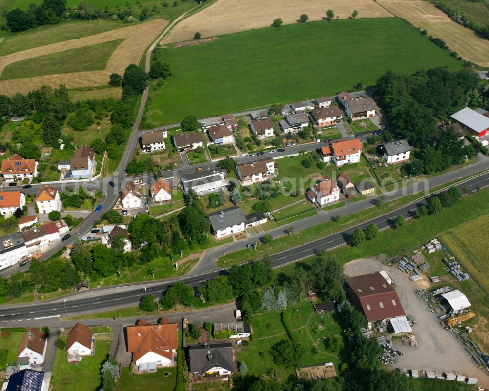 Rainrod from the bird's eye view: Single-family residential area of settlement in Rainrod in the state Hesse, Germany