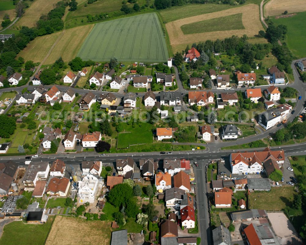 Aerial image Rainrod - Single-family residential area of settlement in Rainrod in the state Hesse, Germany