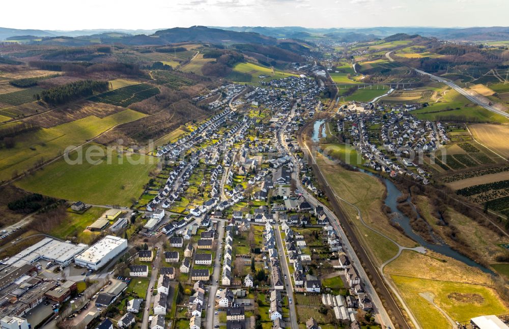 Ramsbeck from the bird's eye view: Single-family residential area of settlement in Ramsbeck at Sauerland in the state North Rhine-Westphalia, Germany