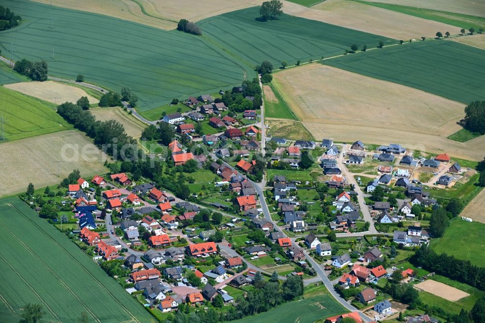 Aerial photograph Rehren - Single-family residential area of settlement in Rehren in the state Lower Saxony, Germany