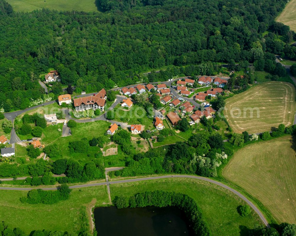 Residenz am Stausee from the bird's eye view: Single-family residential area of settlement in Residenz am Stausee in the state Hesse, Germany