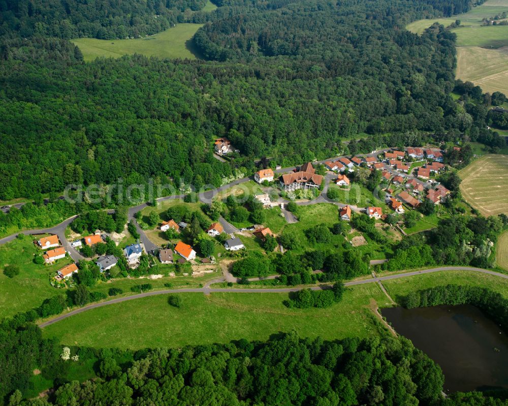 Aerial image Residenz am Stausee - Single-family residential area of settlement in Residenz am Stausee in the state Hesse, Germany