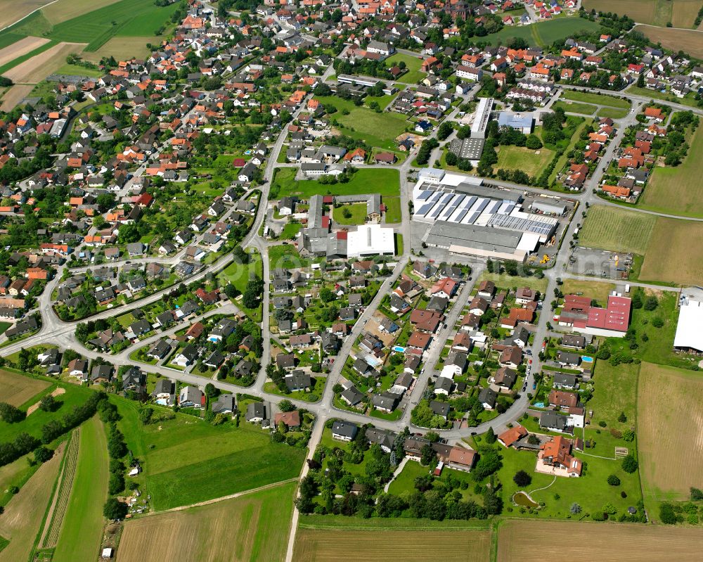 Aerial photograph Rheinbischofsheim - Single-family residential area of settlement in Rheinbischofsheim in the state Baden-Wuerttemberg, Germany