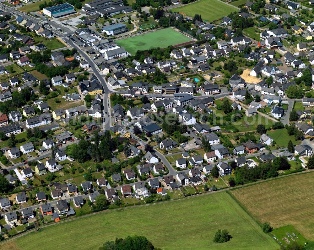 Aerial photograph Rheinböllen - Single-family residential area of settlement in Rheinboellen in the state Rhineland-Palatinate