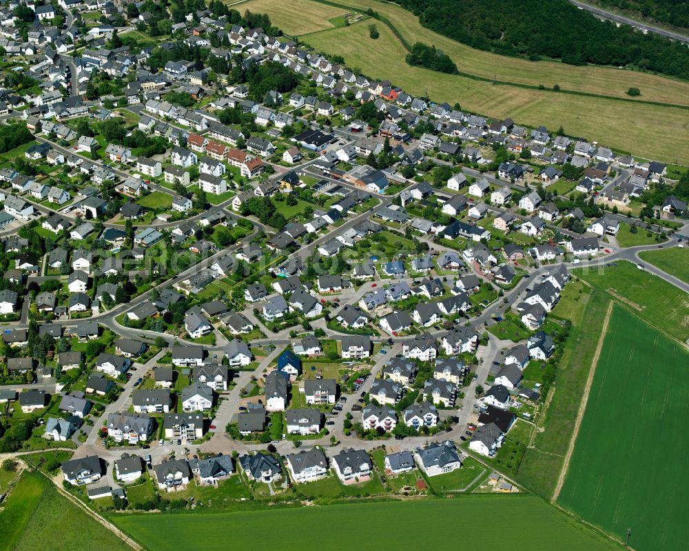 Aerial image Rheinböllen - Single-family residential area of settlement in Rheinböllen in the state Rhineland-Palatinate, Germany