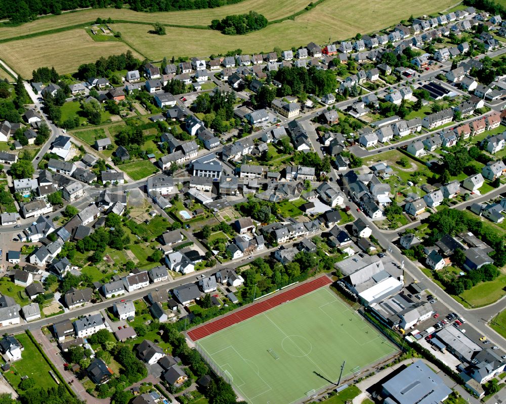 Aerial image Rheinböllen - Single-family residential area of settlement in Rheinböllen in the state Rhineland-Palatinate, Germany