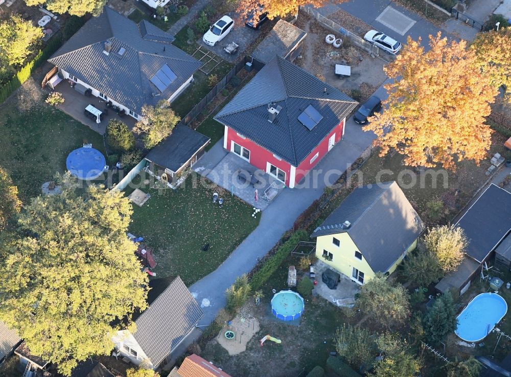 Aerial photograph Fredersdorf-Vogelsdorf - Single-family residential area of settlement Richard-Wagner-Strasse in Fredersdorf-Vogelsdorf in the state Brandenburg