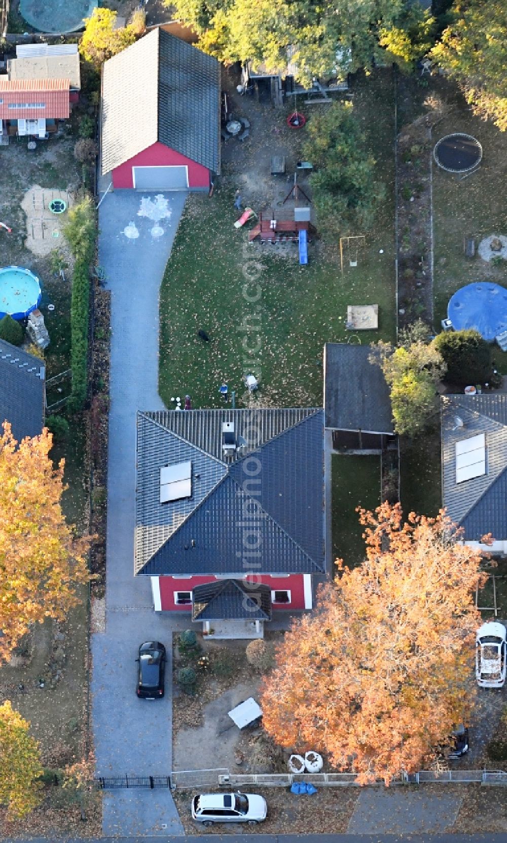 Aerial photograph Fredersdorf-Vogelsdorf - Single-family residential area of settlement Richard-Wagner-Strasse in Fredersdorf-Vogelsdorf in the state Brandenburg