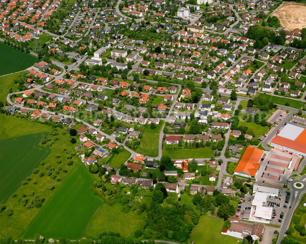 Riedlingen from the bird's eye view: Single-family residential area of settlement in Riedlingen in the state Baden-Wuerttemberg, Germany