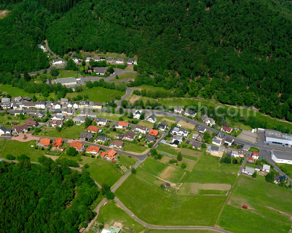 Aerial image Rittershausen - Single-family residential area of settlement in Rittershausen in the state Hesse, Germany