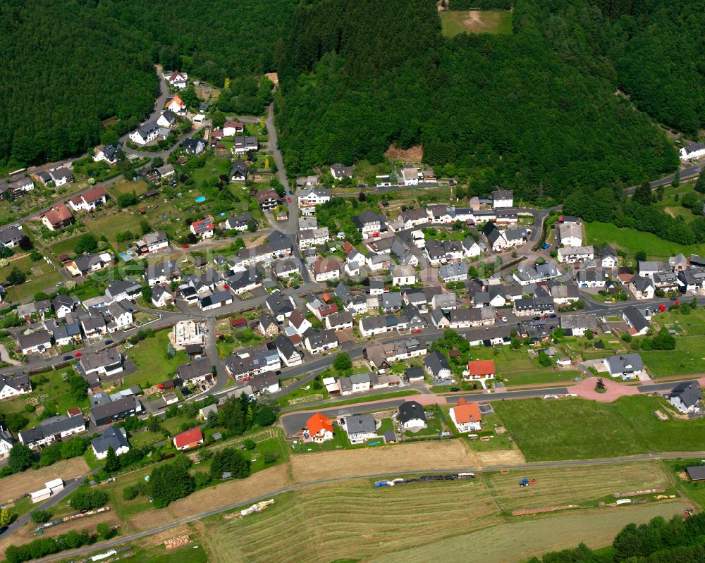 Aerial photograph Rittershausen - Single-family residential area of settlement in Rittershausen in the state Hesse, Germany