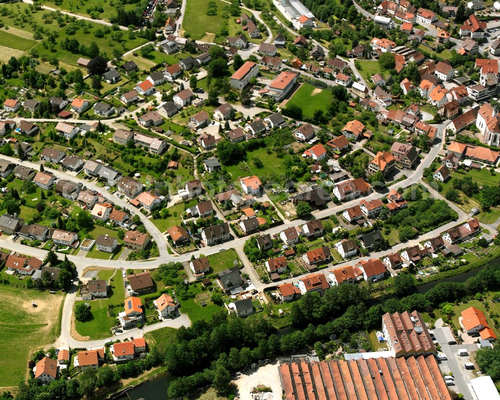 Aerial image Rohrdorf - Single-family residential area of settlement in Rohrdorf in the state Baden-Wuerttemberg, Germany