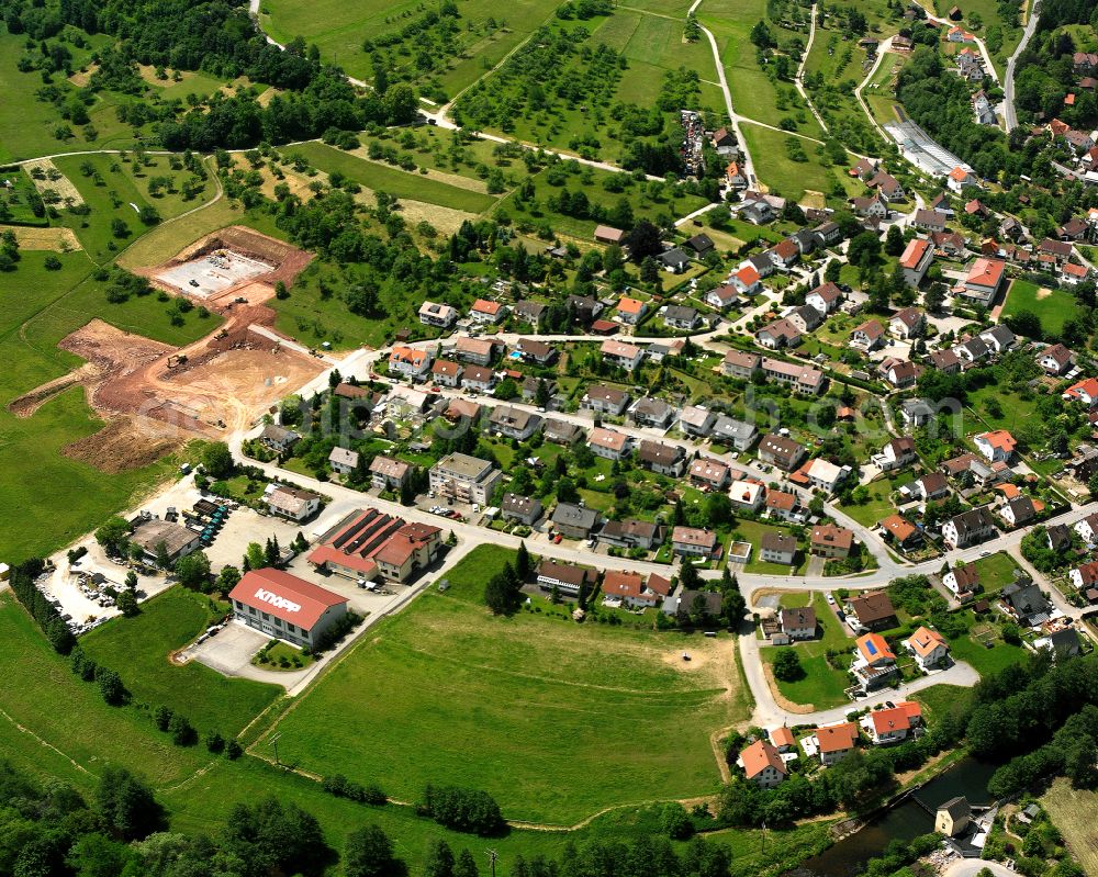 Aerial photograph Rohrdorf - Single-family residential area of settlement in Rohrdorf in the state Baden-Wuerttemberg, Germany