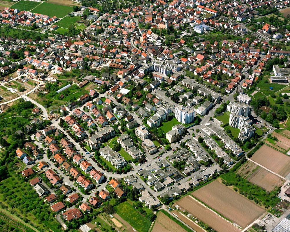 Aerial photograph Rommelshausen - Single-family residential area of settlement in Rommelshausen in the state Baden-Wuerttemberg, Germany