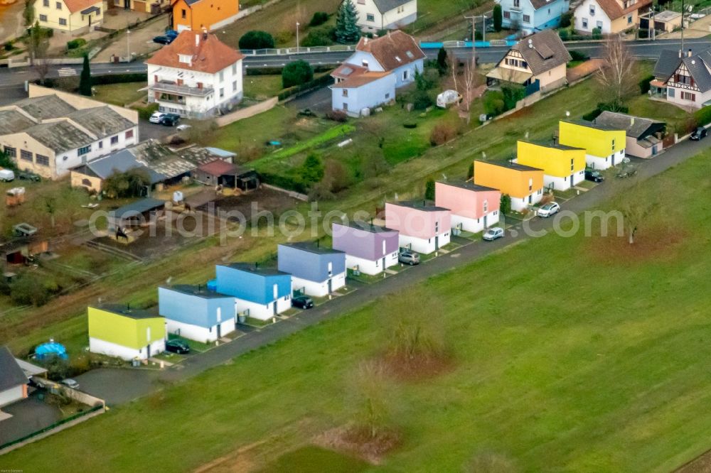 Aerial photograph Rossfeld - Single-family residential area of settlement in Rossfeld in Grand Est, France