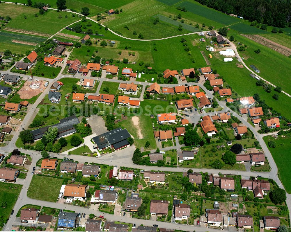 Rotfelden from the bird's eye view: Single-family residential area of settlement in Rotfelden in the state Baden-Wuerttemberg, Germany