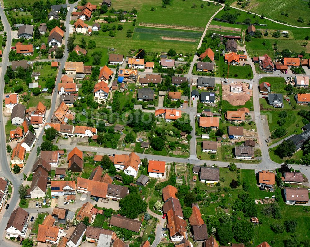 Aerial image Rotfelden - Single-family residential area of settlement in Rotfelden in the state Baden-Wuerttemberg, Germany