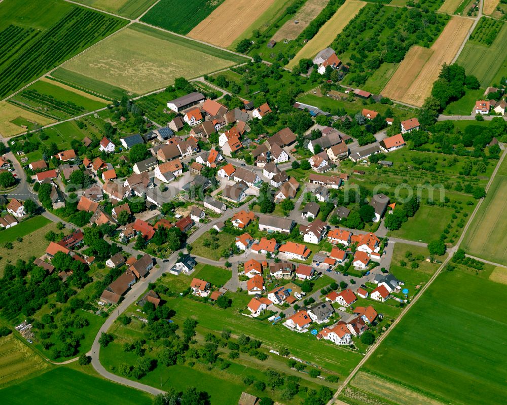 Aerial image Rottenburg am Neckar - Single-family residential area of settlement in Rottenburg am Neckar in the state Baden-Wuerttemberg, Germany