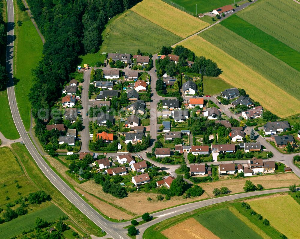 Aerial photograph Rottenburg am Neckar - Single-family residential area of settlement in Rottenburg am Neckar in the state Baden-Wuerttemberg, Germany