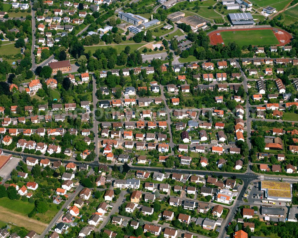 Aerial image Rottenburg am Neckar - Single-family residential area of settlement in Rottenburg am Neckar in the state Baden-Wuerttemberg, Germany